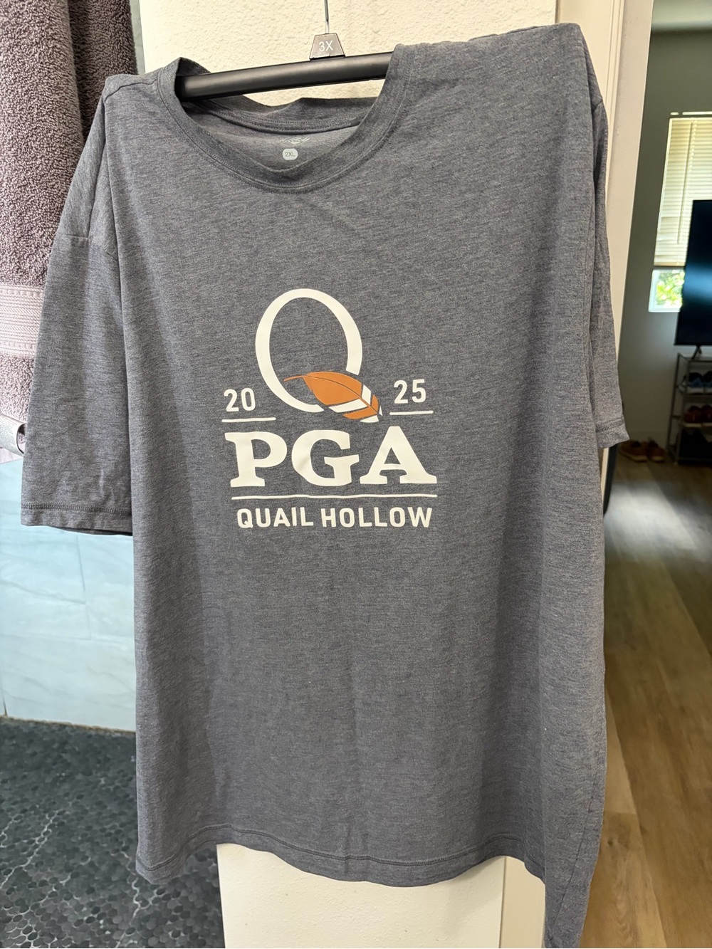 1764 Gray PGA Quail Hollow 2025 Short Sleeve Tee